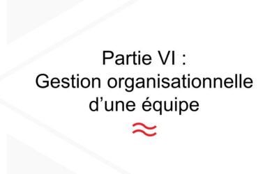 VI. Organizational management of a team