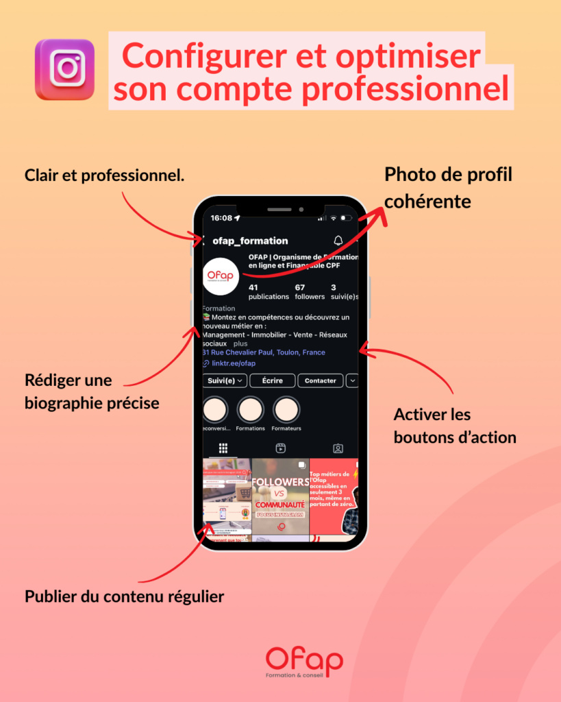 configurer compte pro instagram