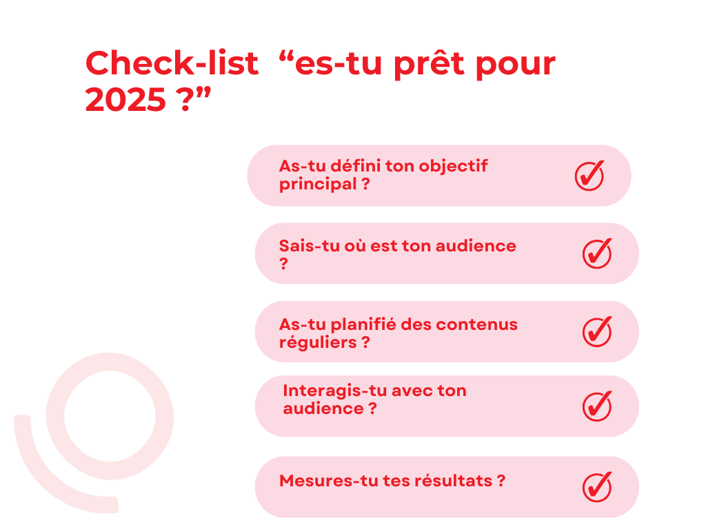 checklist reseaux sociaux