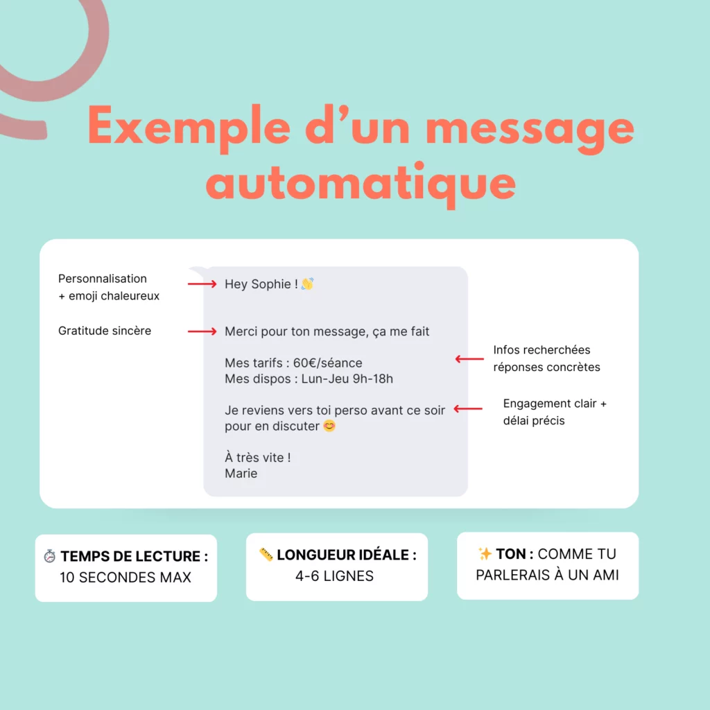 Exemple messages automatiques 