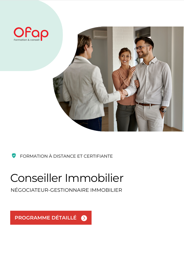 Brochure formation agent immo ofap formation agent immobilier<br />